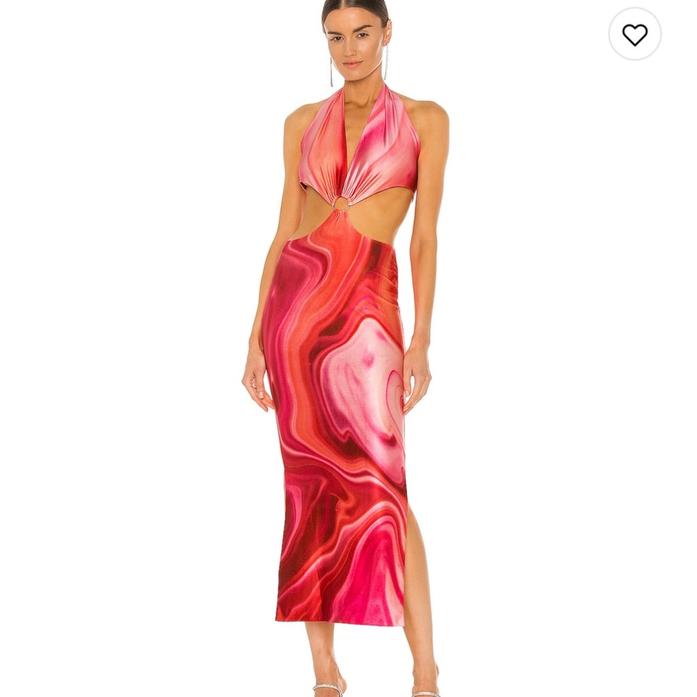 Gaia long cut out halter dress
